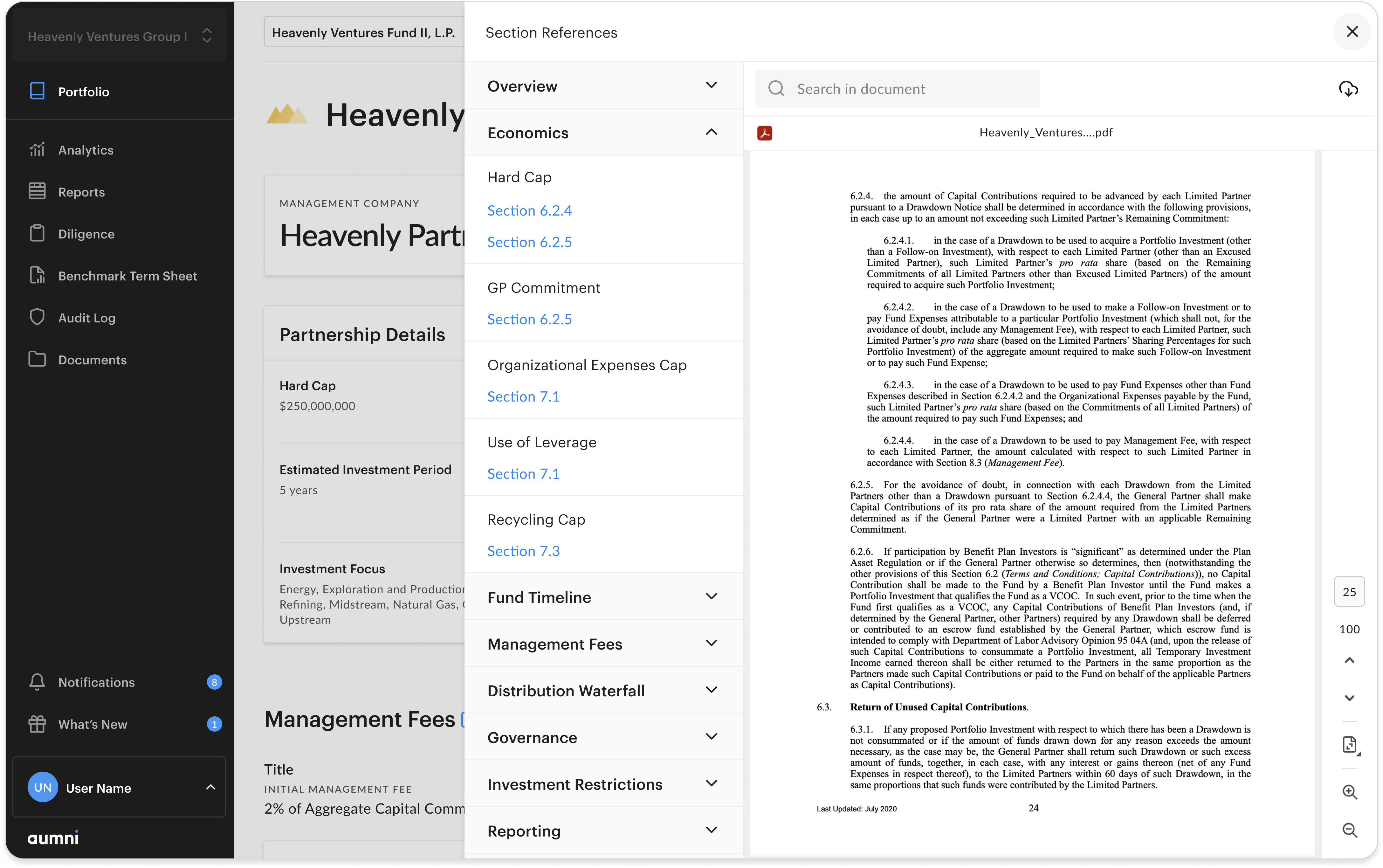 fund-analysis-Side Panel - All Section References